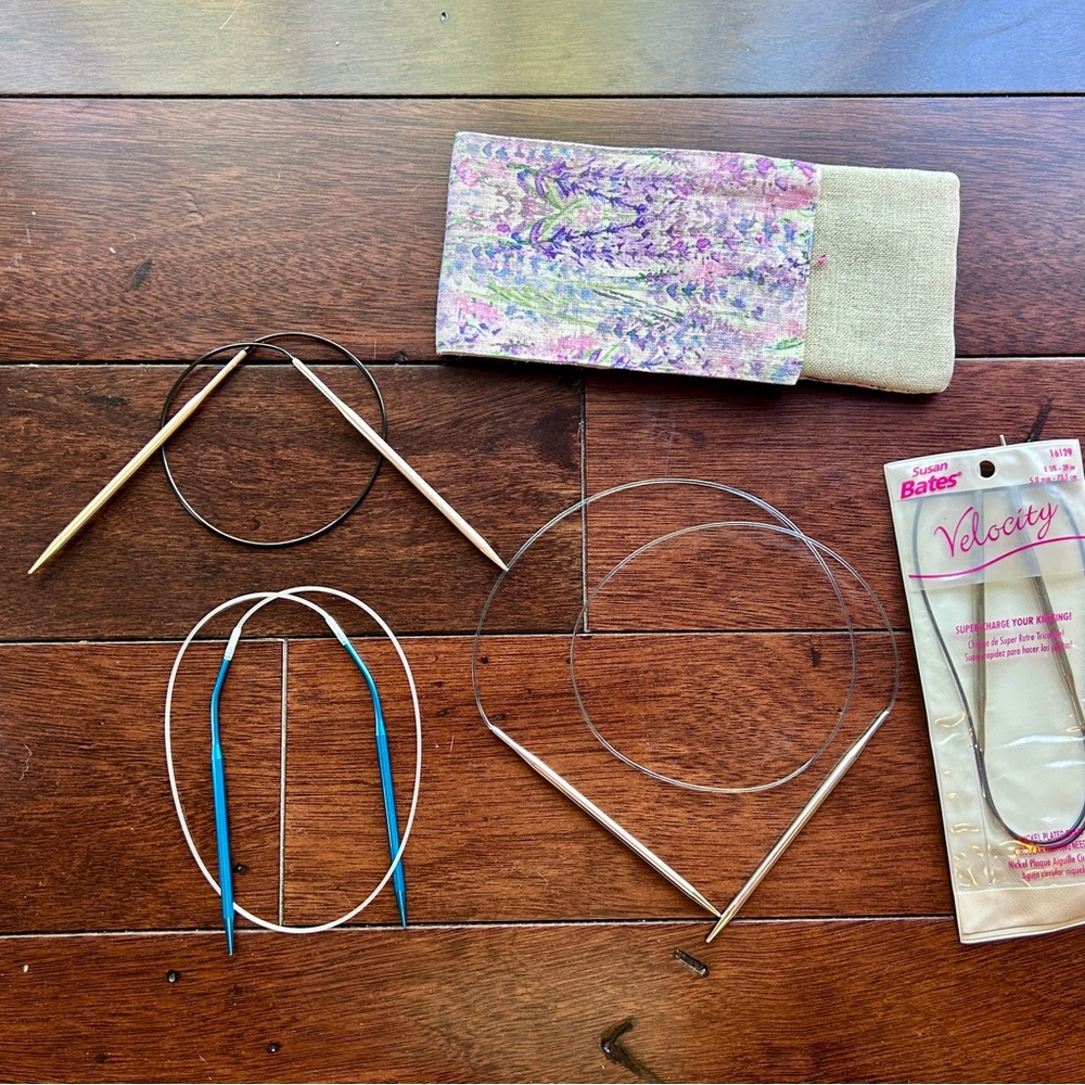 Mixed Metal Circular Knitting Needles Set + Case – Susan Bates Velocity Included